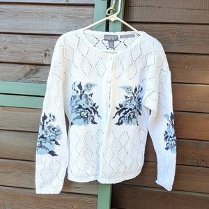 Paris Sports Club vintage hand knitted cardigan